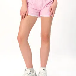 Bonkers Corner Women Pink Lace Trimmed Boxer Shorts-image-82
