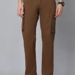 HOUSE OF VEDAS Men Comfort Easy Wash Cargos Trousers-image-24