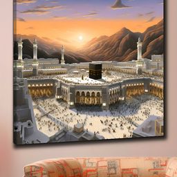 Myntra Elegant Homes White & Orange 1 Piece Canvas Religious Wall Paintings-image-9