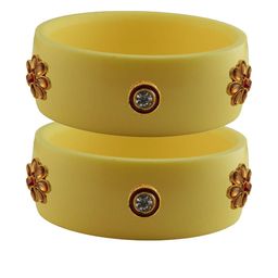 Vidhya Kangan Beige Plastic Bangles-image-69
