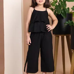 Baawri Girls Shoulder Straps Pure Cotton Top With Trouser-image-40