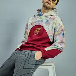 FUGAZEE Men Colourblocked Hooded Sweatshirt-picture-50