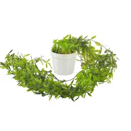 Kuber Industries White 4 Pieces Hanging Artificial Plant With Pot image 5