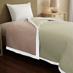 Boutique Living India Pink & Green 250 TC Geometric AC Room Single Bed Dohar-image-94