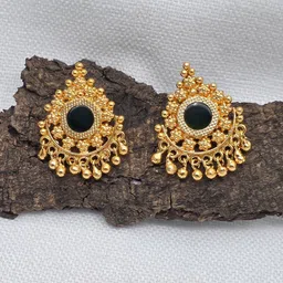 FIRST TOUCH Women Gold Plated Floral Stud Earrings-image-42