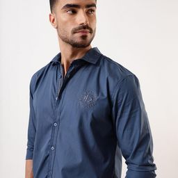 Dennis Lingo Brand Logo Embroidered Cotton Casual Shirt-image-48