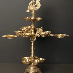 Exotic India Designer Peacocks Lamp-image-14