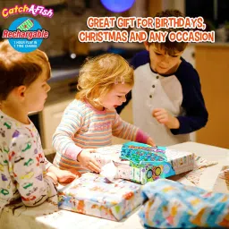 kipa gaming Rechargeable Fish Catching Game with Music & Rotating Board for Kids - 45 Fishes image 5