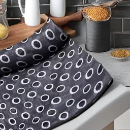 REVEXO White & Black Printed Water-Resistant Shelf Liner-21