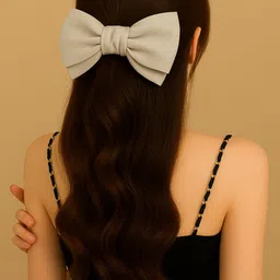 Haute Handles Women Satin Bow Hair Claw Clip-picture-0