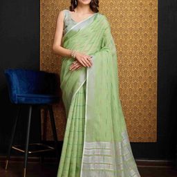 DIVASTRI Woven Design Zari Pure Cotton Saree-picture-47