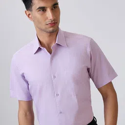 Raymond Men Textured Pure Cotton Formal Shirt-image-81