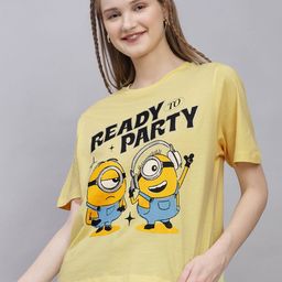 Free Authority Minions Printed Pure Cotton Round Neck Regular Fit T-Shirt-picture-20