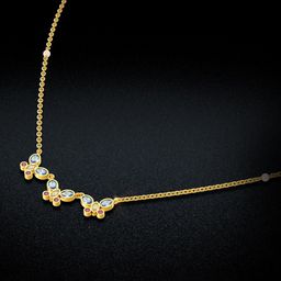 Joyalukkas Butterfly Charm Trio Gold Necklace-image-84