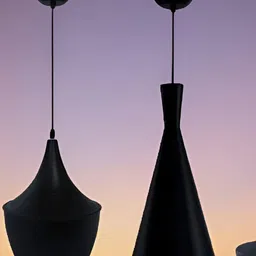 KINIS Black & Gold-Toned 3 Pieces Aluminium Quirky Ceiling Lamps-30
