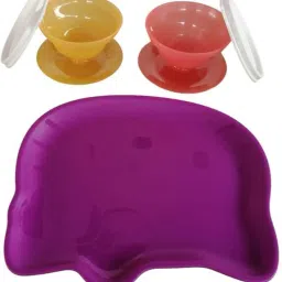 tupperware 1 Kitty Plate 2 Desert Ball Each 175ml With 2 Lids (Pack of 3) Tray image 3
