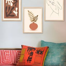 Kotart Brown & Beige 3 Pieces Abstract Wooden Wall Arts-picture-22