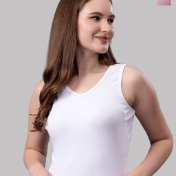 Friskers Women Pack Of 2 Solid V-Neck Cotton Tops-image-43
