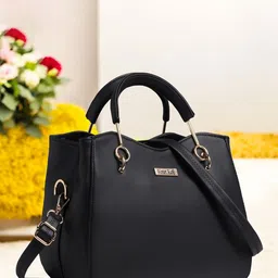 WOMEN MARKS Women Solid Structured Handheld Bag-22