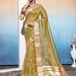 NEGRONI Embellished Zari Tissue Saree-image-40