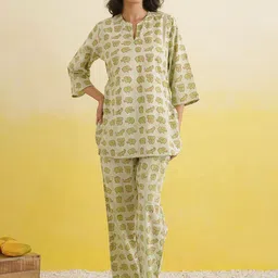 GOODHAND Printed Pure Cotton Tunic & Trousers Co-ords-picture-19