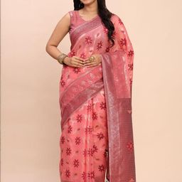 Astita Woven Design Zardozi Linen Blend Saree-image-89