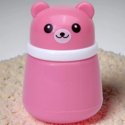 Baby Puff Dispenser Bottle – Refillable Bear Shape Powder Puff for Kids-image-18