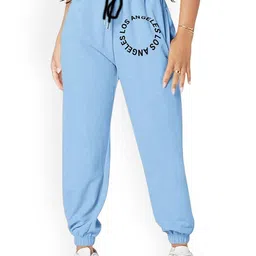 SAAHASAM Women Relaxed Loose Fit Mid Rise Joggers Trousers-picture-10