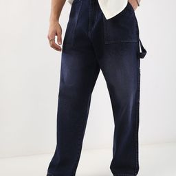 Urbano Fashion Men Loose Baggy Fit Mid-Rise Light Fade Non Stretchable Cotton Jeans-image-87