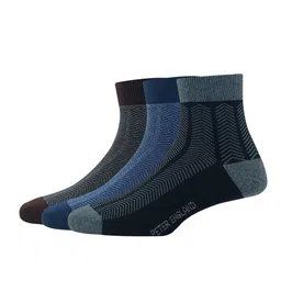 Peter England Men Pack Of 3 Patterned Above Ankle-Length Socks-58