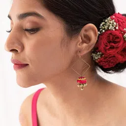 Mridah Diamond Shaped Jhumkas Earrings-35