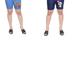 MIRAKSH Girls Blue Shorts-picture-0