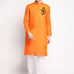 PulseIQ Men Printed Mandarin Collar Cotton Kurta-image-25