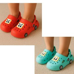 ONFEET Unisex Kids Printed Clogs - Pack Of 2-49