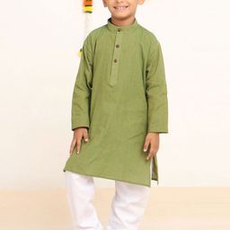 Baba & Baby Boys Regular Pure Cotton Kurta with Pyjamas-image-69