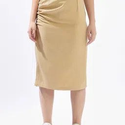 High Star Slim Fit Midi High-Rise Straight Skirts-image-37