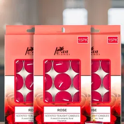 Pan Aromas Maroon 3 pieces Tea Light Candle-image-29