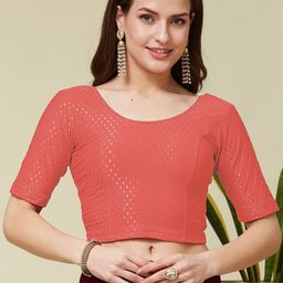 KALINI Woven Design Cotton Saree Blouse-image-35