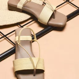 TRYME Women Ethnic Open Toe Flats with Bows-picture-13