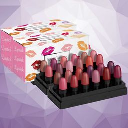Ronzille Mini Set Of 24 Bullet Lipstick - 2g Each - Shade A,B-4