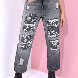Tokyo Talkies Women Grey Regular Fit Highly Distressed Heavy Fade Jeans-image-28