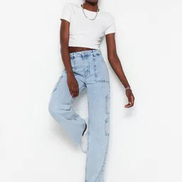 Trendyol Women High-Rise Clean Look Heavy Fade Jeans-image-41