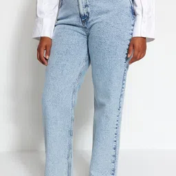 Trendyol Women High-Rise Stretchable Heavy Fade Jeans-image-34