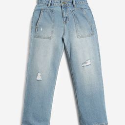 LilPicks Girls Jean Mildly Distressed Light Fade Cotton Jeans-image-67