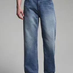 Jack & Jones Men Wide Leg High-Rise Heavy Fade Cotton Jeans-image-87