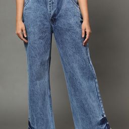 AngelFab Women Jean Wide Leg High-Rise Light Fade Jeans-picture-18