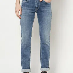 Octave Men Blue Heavy Fade Bleached Jeans-image-58