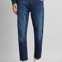 SIMON CARTER LONDON Men Navy Light Fade Mid-Rise Clean Look Stretchable Jeans-image-29