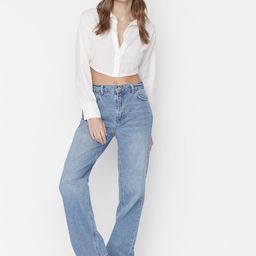 Trendyol Women Clean Look Light Cotton Fade Jeans-picture-33