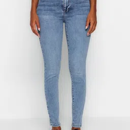 Trendyol Mid Rise Clean Look Light Fade Cotton Jeans-image-6
